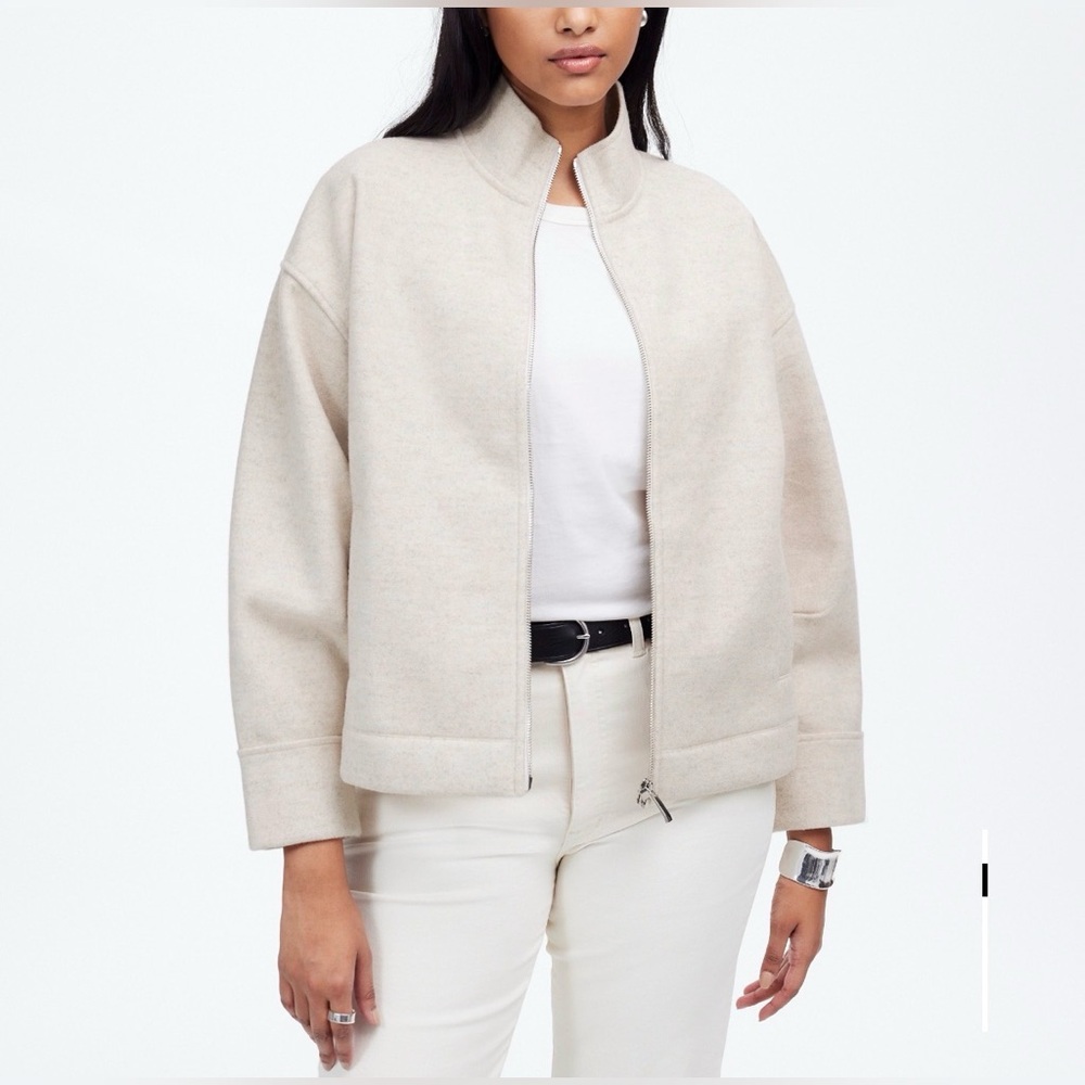 NWT Madewell Relaxed Mockneck Knit Jacket